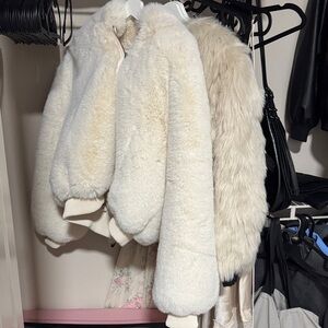 SKIMS Plush Cream Teddy Jacket